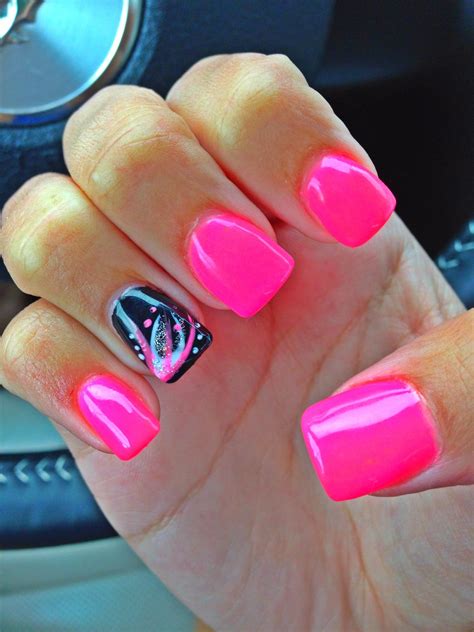 nails pinterest pink|summer hot pink nails.